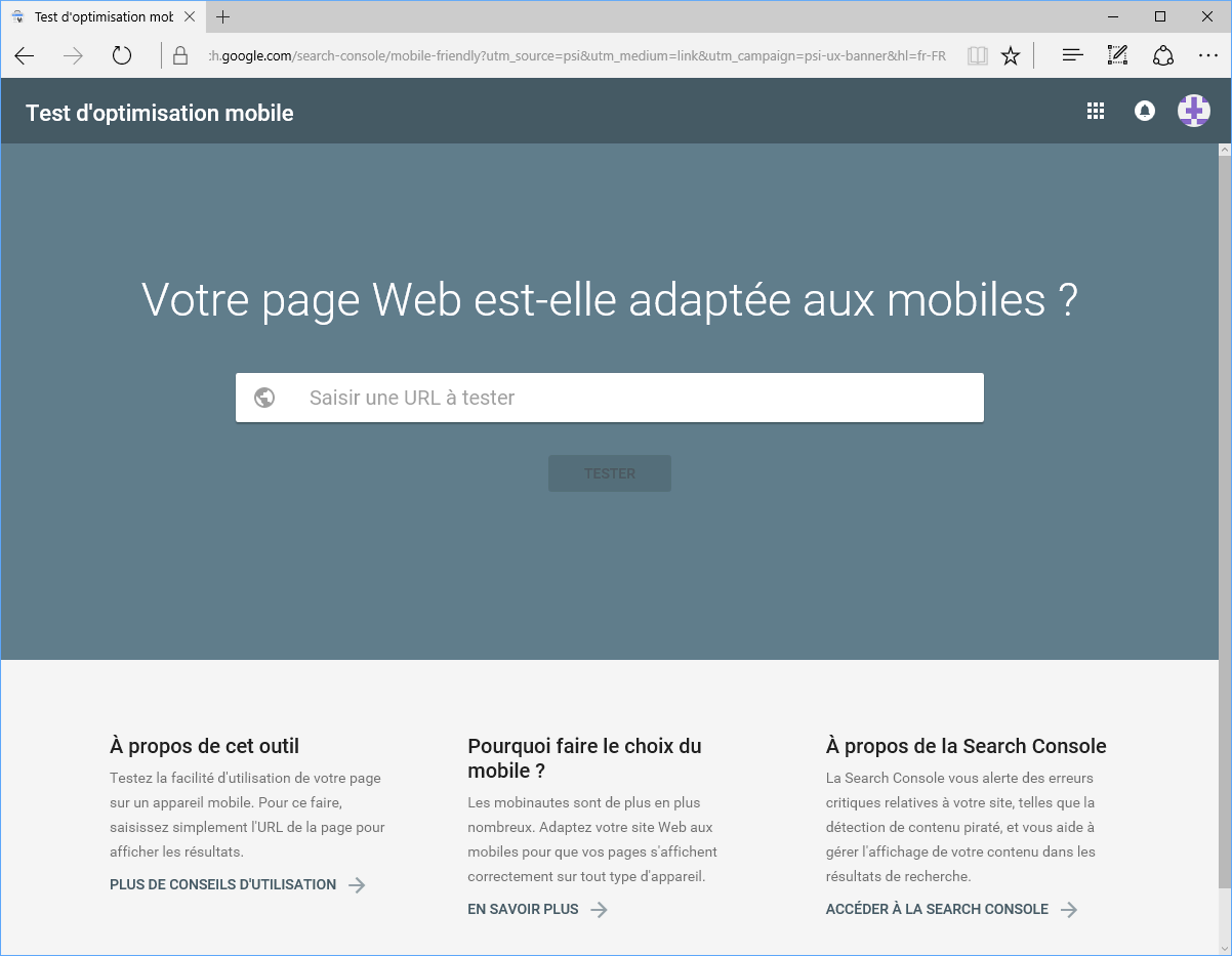Google Optimisation Mobile