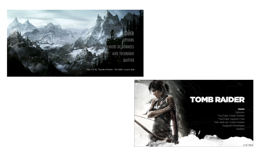 TombRaider & Skyrim launcher